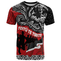 Aotearoa Toitu Te Tiriti T Shirt Honoring Te Tiriti o Waitangi Maori Haka LT03 Red - Polynesian Pride
