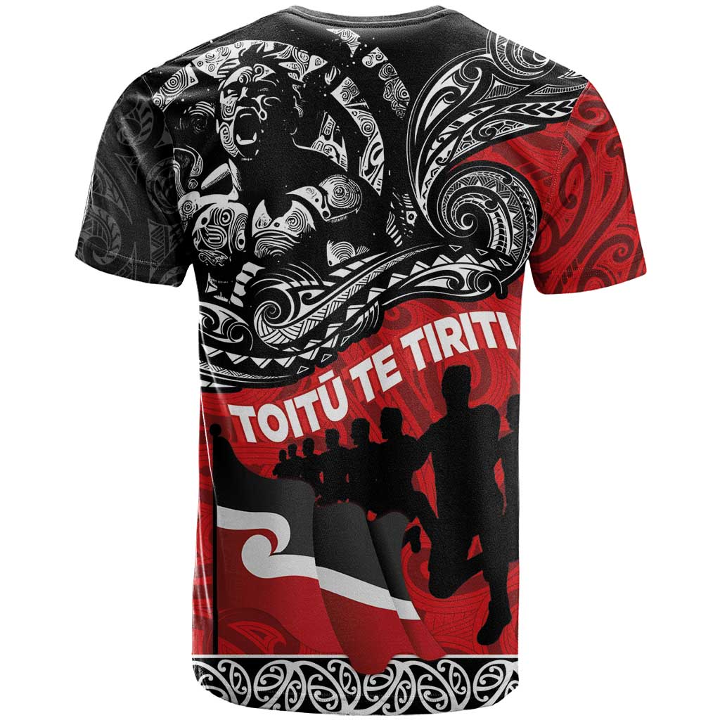 Aotearoa Toitu Te Tiriti T Shirt Honoring Te Tiriti o Waitangi Maori Haka LT03 - Polynesian Pride