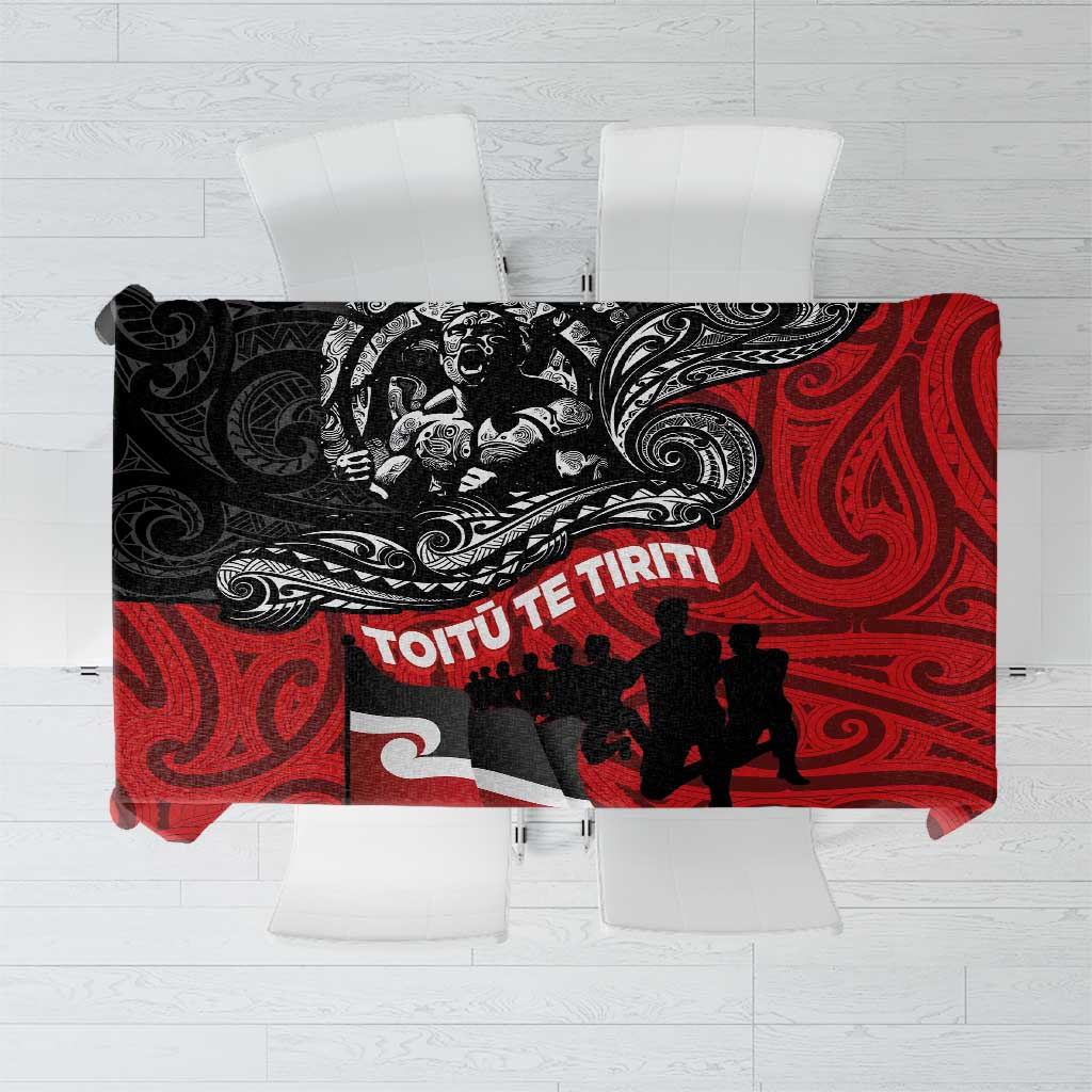 Aotearoa Toitu Te Tiriti Tablecloth Honoring Te Tiriti o Waitangi Maori Haka