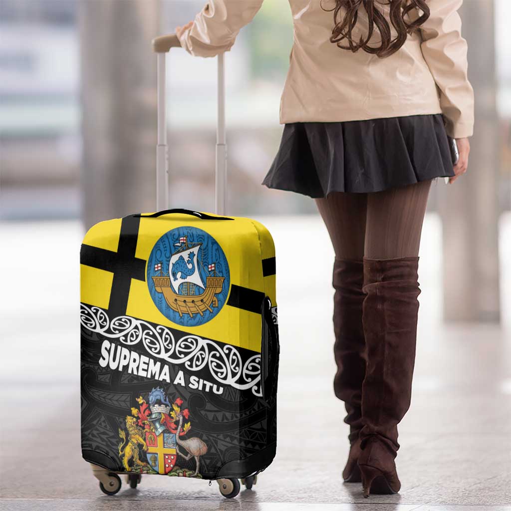 New Zealand Wellington Luggage Cover The Capital's Emblems Flag and Koru Art LT03 - Polynesian Pride