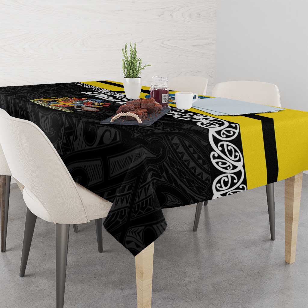 New Zealand Wellington Tablecloth The Capital's Emblems Flag and Koru Art LT03 - Polynesian Pride