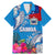 Personalised Samoa Coat Of Arms Family Matching Mermaid Dress and Hawaiian Shirt Tropical Flower Blue Polynesian Pattern LT03 Dad's Shirt - Short Sleeve Blue - Polynesian Pride