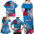 Personalised Samoa Coat Of Arms Family Matching Off Shoulder Maxi Dress and Hawaiian Shirt Tropical Flower Blue Polynesian Pattern LT03 - Polynesian Pride