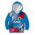 Personalised Samoa Coat Of Arms Kid Hoodie Tropical Flower Blue Polynesian Pattern LT03 Hoodie Blue - Polynesian Pride