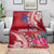 Personalised Samoa Coat Of Arms Blanket Tropical Flower Red Polynesian Pattern LT03 - Polynesian Pride