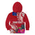 Personalised Samoa Coat Of Arms Kid Hoodie Tropical Flower Red Polynesian Pattern LT03 - Polynesian Pride