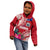 Personalised Samoa Coat Of Arms Kid Hoodie Tropical Flower Red Polynesian Pattern LT03 - Polynesian Pride