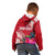 Personalised Samoa Coat Of Arms Kid Hoodie Tropical Flower Red Polynesian Pattern LT03 - Polynesian Pride