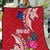 Personalised Samoa Coat Of Arms Quilt Tropical Flower Red Polynesian Pattern LT03 Red - Polynesian Pride