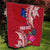 Personalised Samoa Coat Of Arms Quilt Tropical Flower Red Polynesian Pattern LT03 - Polynesian Pride