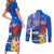 Personalised Samoa Coat Of Arms Couples Matching Short Sleeve Bodycon Dress and Long Sleeve Button Shirt Hibiscus Polynesian Tattoo Pattern LT03 - Polynesian Pride