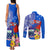 Personalised Samoa Coat Of Arms Couples Matching Tank Maxi Dress and Long Sleeve Button Shirt Hibiscus Polynesian Tattoo Pattern LT03 - Polynesian Pride