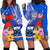 Personalised Samoa Coat Of Arms Hoodie Dress Hibiscus Polynesian Tattoo Pattern LT03 - Polynesian Pride