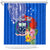 Personalised Samoa Coat Of Arms Shower Curtain Hibiscus Polynesian Tattoo Pattern LT03 Blue - Polynesian Pride