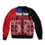 Samoa Flag Day Bomber Jacket Siapo Pattern and Ula Fala LT03 - Polynesian Pride