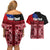 Samoa Flag Day Couples Matching Off Shoulder Short Dress and Hawaiian Shirt Siapo Pattern and Ula Fala LT03 - Polynesian Pride