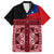 Samoa Flag Day Family Matching Puletasi and Hawaiian Shirt Siapo Pattern and Ula Fala LT03 Dad's Shirt - Short Sleeve Red - Polynesian Pride