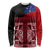 Samoa Flag Day Long Sleeve Shirt Siapo Pattern and Ula Fala LT03 Unisex Red - Polynesian Pride