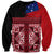 Samoa Flag Day Sweatshirt Siapo Pattern and Ula Fala LT03 Unisex Red - Polynesian Pride