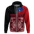 Samoa Flag Day Zip Hoodie Siapo Pattern and Ula Fala LT03 Zip Hoodie Red - Polynesian Pride