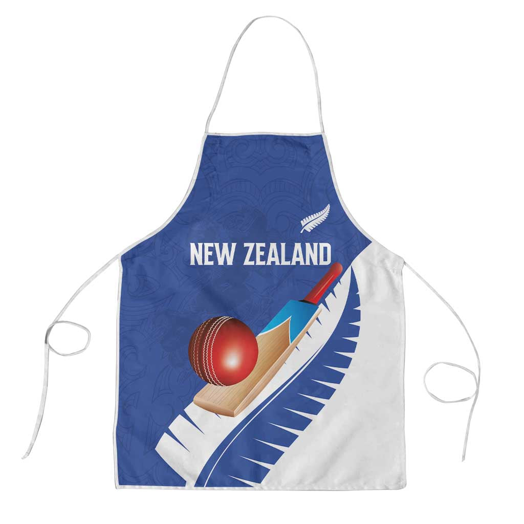 New Zealand Cricket Apron Kiwi Birds Haka Dance Blue Fern Sporty Style LT03 Blue - Polynesian Pride