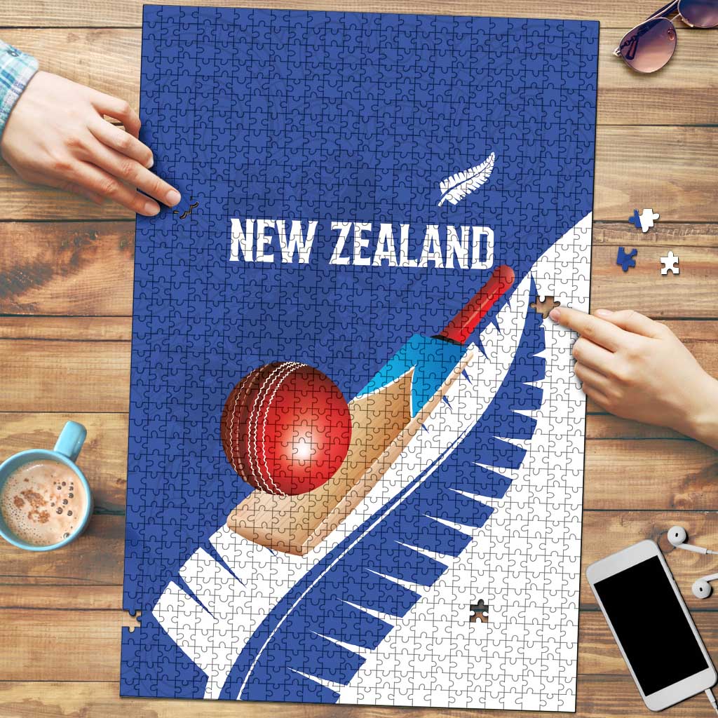 New Zealand Cricket Puzzle Kiwi Birds Haka Dance Blue Fern Sporty Style LT03 Blue - Polynesian Pride