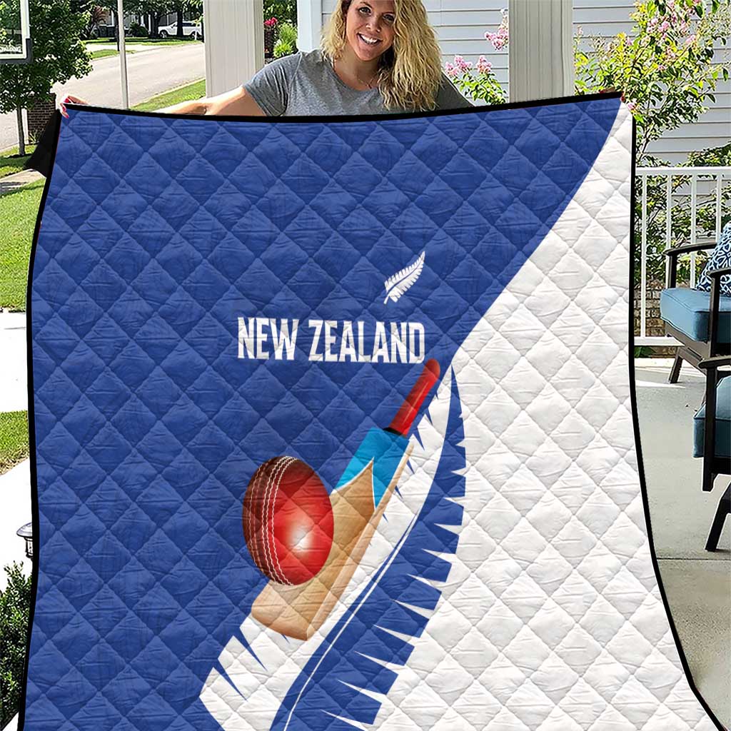 New Zealand Cricket Quilt Kiwi Birds Haka Dance Blue Fern Sporty Style LT03 Blue - Polynesian Pride