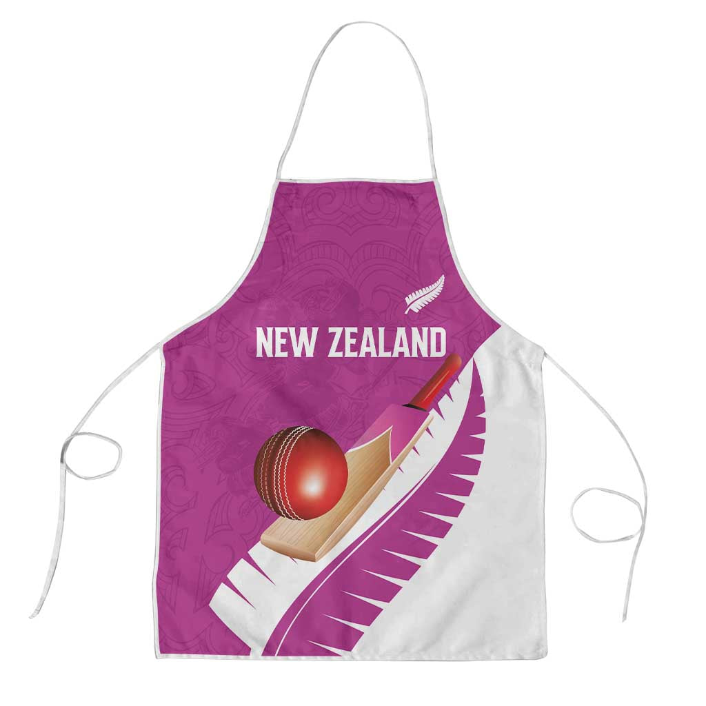 New Zealand Cricket Apron Kiwi Birds Haka Dance Pink Fern Sporty Style LT03 Pink - Polynesian Pride