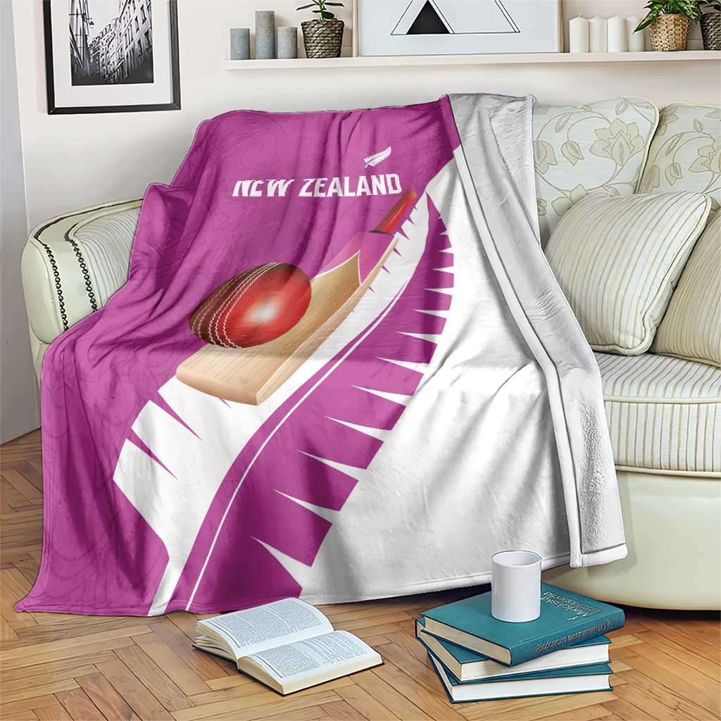 New Zealand Cricket Blanket Kiwi Birds Haka Dance Pink Fern Sporty Style LT03 Pink - Polynesian Pride