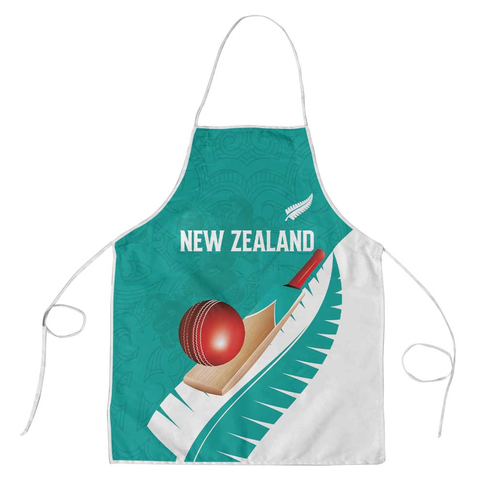 New Zealand Cricket Apron Kiwi Birds Haka Dance Turquoise Fern Sporty Style LT03 Turquoise - Polynesian Pride