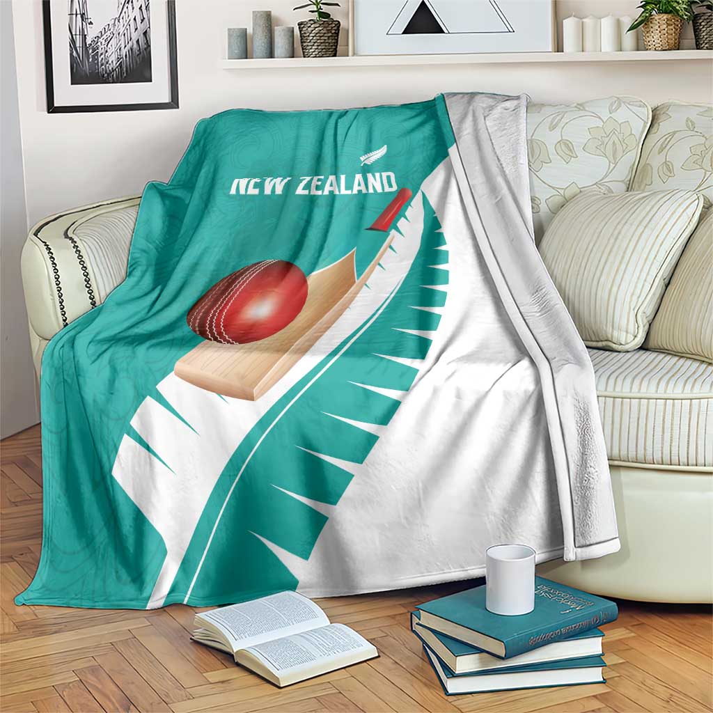 New Zealand Cricket Blanket Kiwi Birds Haka Dance Turquoise Fern Sporty Style LT03 Turquoise - Polynesian Pride