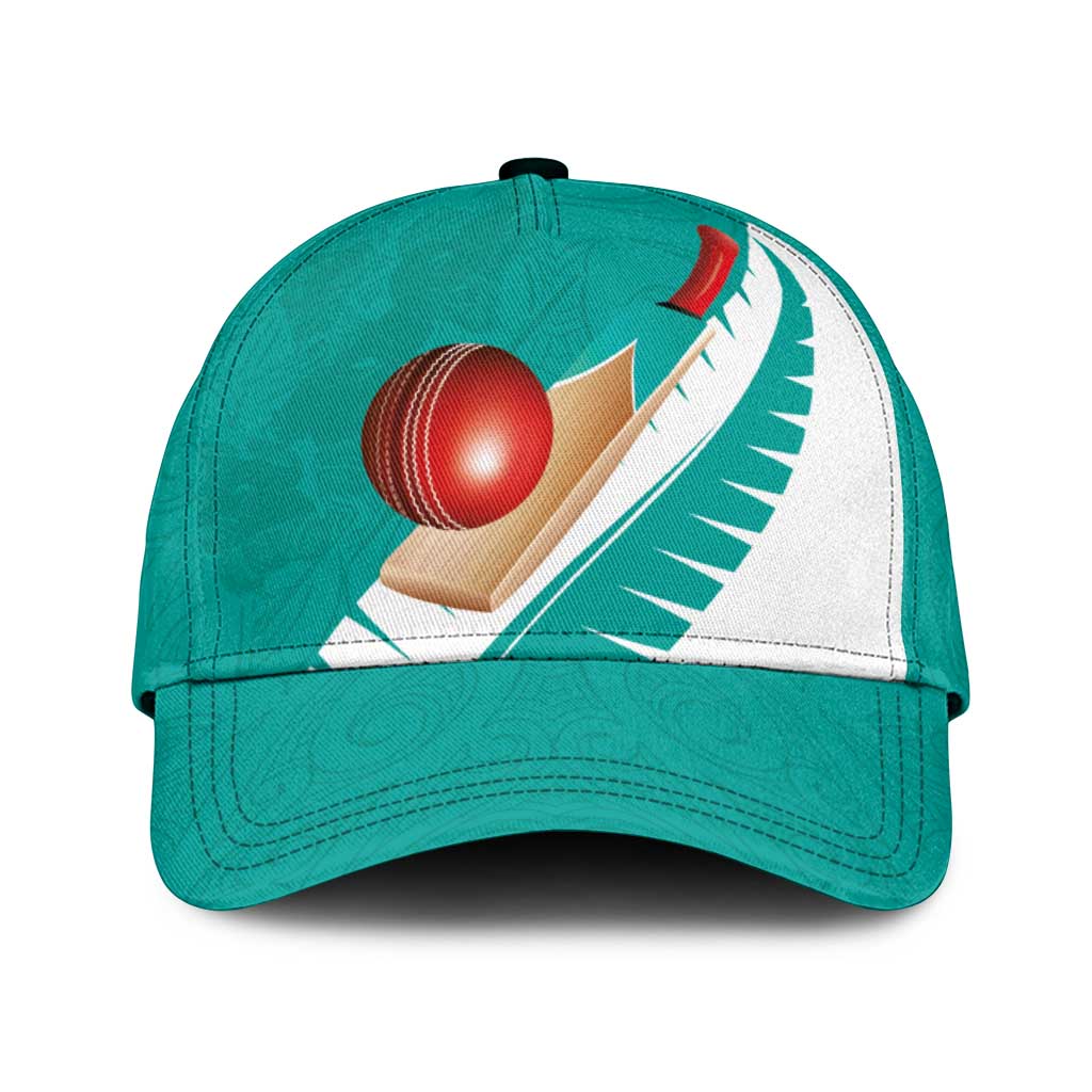 New Zealand Cricket Classic Cap Kiwi Birds Haka Dance Turquoise Fern Sporty Style LT03 Universal Fit Turquoise - Polynesian Pride