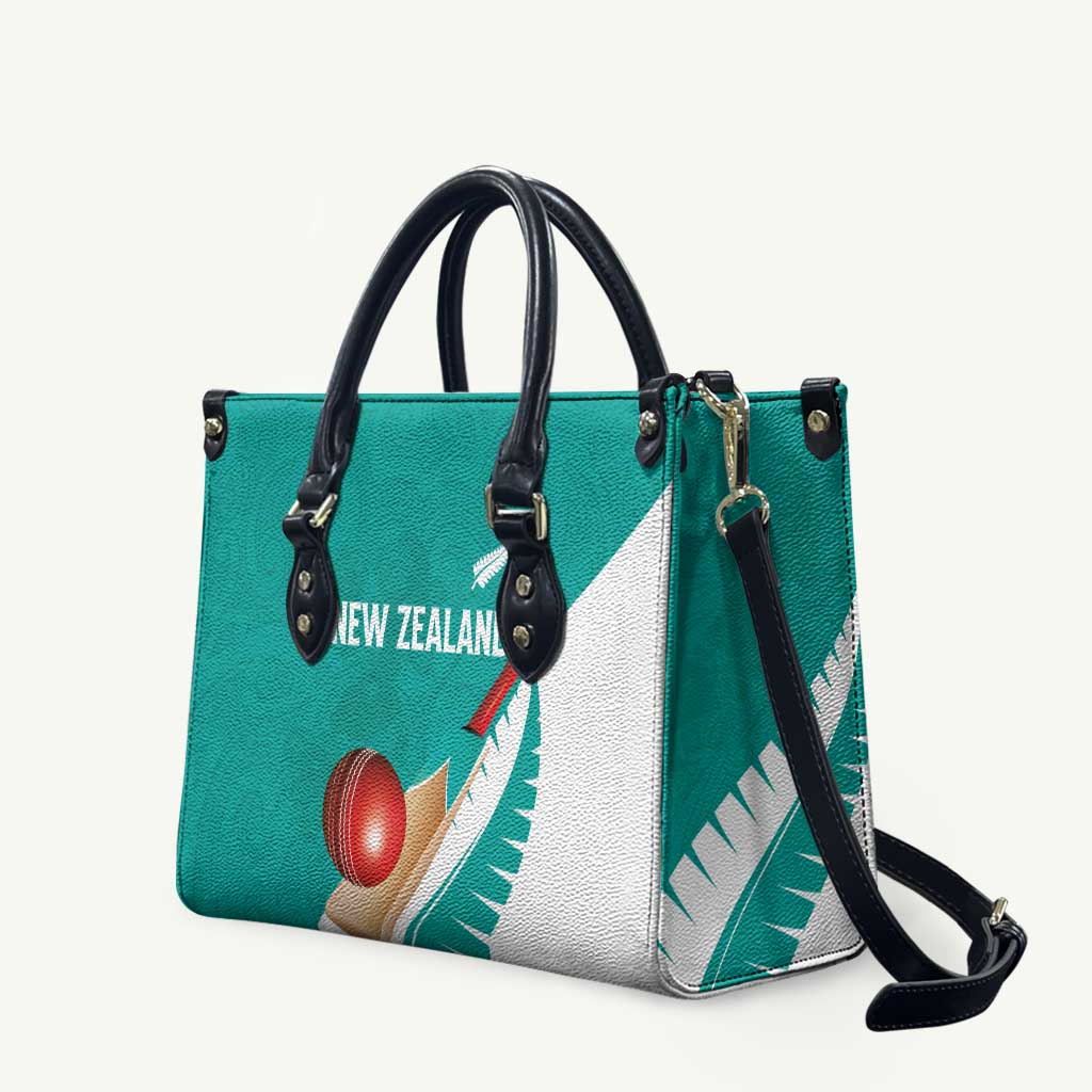 New Zealand Cricket Leather Bag Kiwi Birds Haka Dance Turquoise Fern Sporty Style LT03 Turquoise - Polynesian Pride