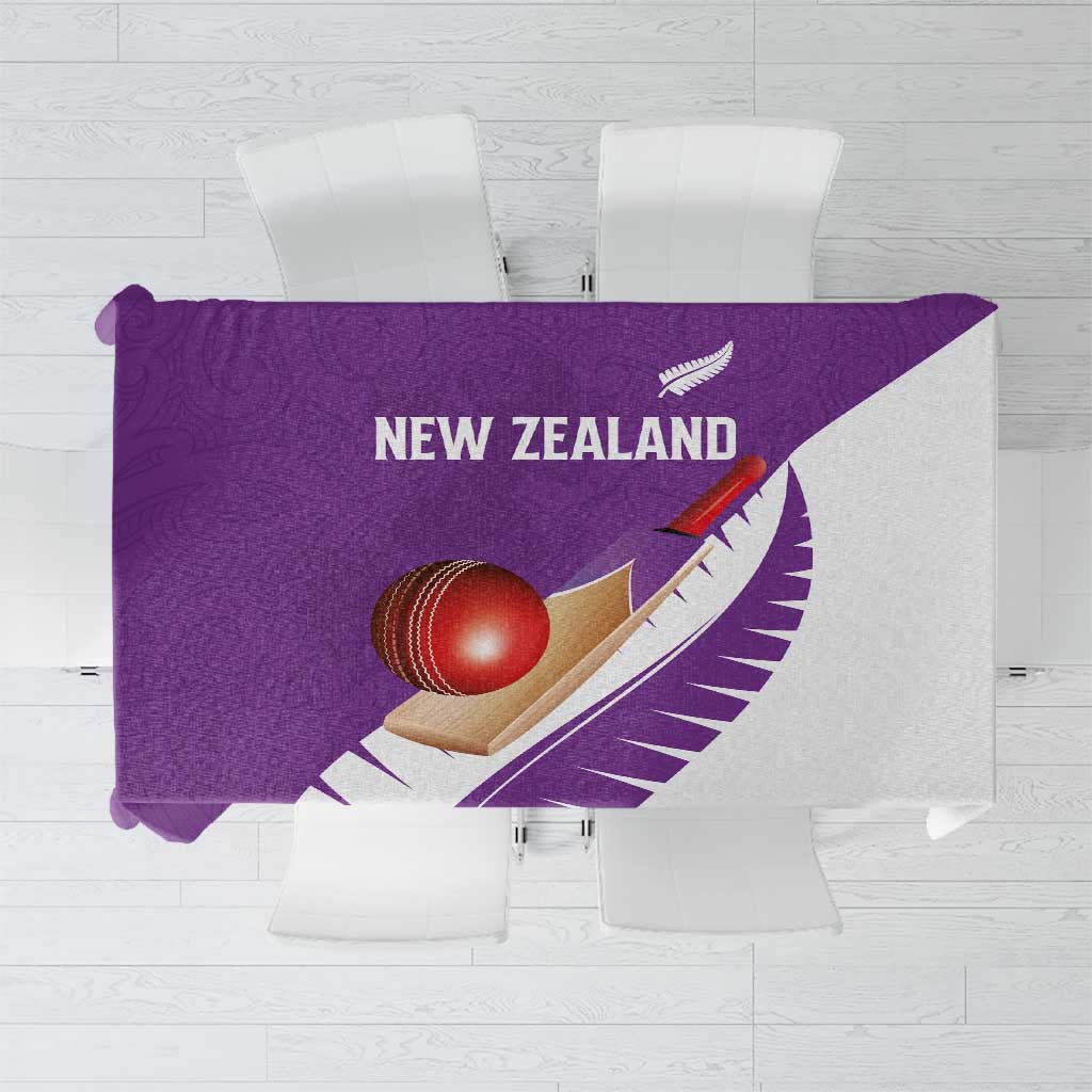 New Zealand Cricket Tablecloth Kiwi Birds Haka Dance Purple Fern Sporty Style LT03 Purple - Polynesian Pride