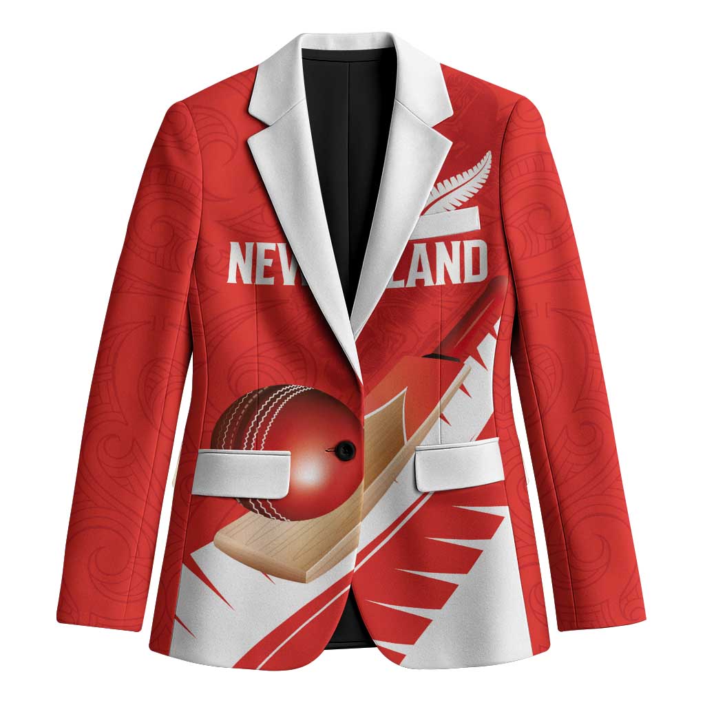 Custom New Zealand Cricket Blazer Kiwi Birds Haka Dance Red Fern Sporty Style LT03 Unisex Red - Polynesian Pride