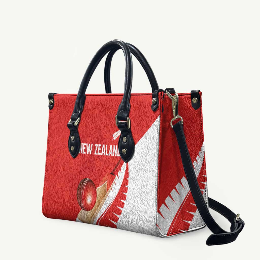 New Zealand Cricket Leather Bag Kiwi Birds Haka Dance Red Fern Sporty Style LT03 Red - Polynesian Pride