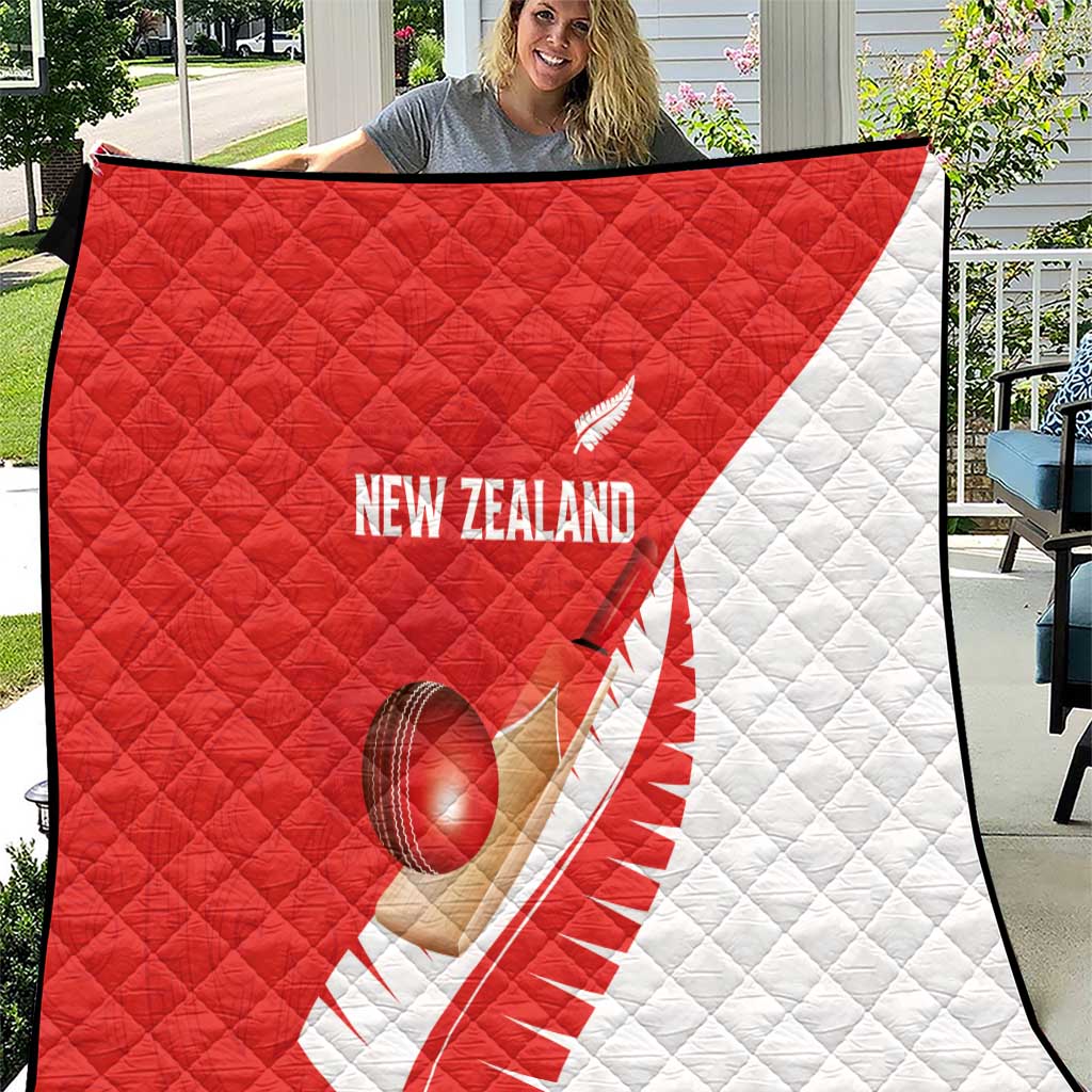 New Zealand Cricket Quilt Kiwi Birds Haka Dance Red Fern Sporty Style LT03 Red - Polynesian Pride