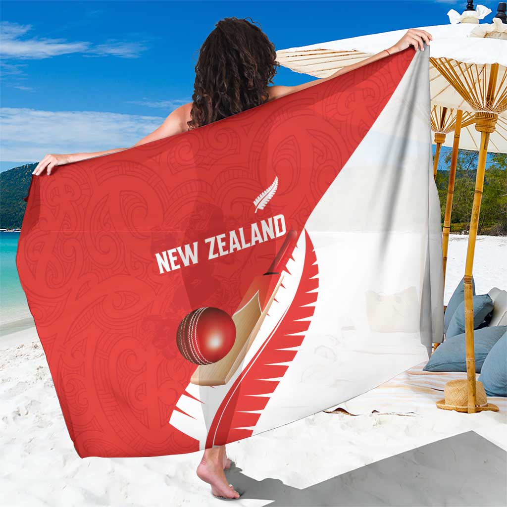 New Zealand Cricket Sarong Kiwi Birds Haka Dance Red Fern Sporty Style LT03 One Size 44 x 66 inches Red - Polynesian Pride