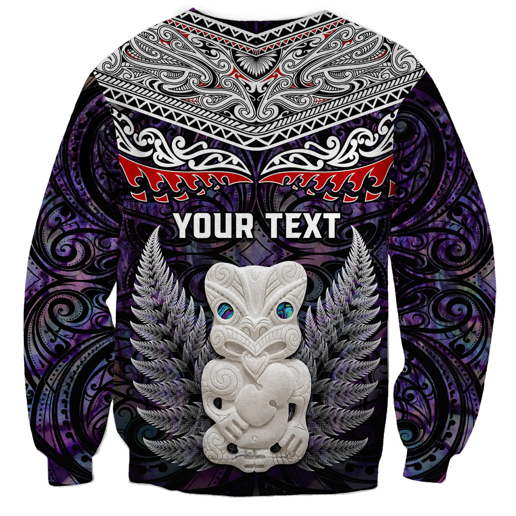 New Zealand Hei Tiki Sweatshirt Maori Purple Papua Shell Pattern LT03 - Polynesian Pride