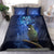 New Zealand Tui Bird Matariki Bedding Set Maori New Year with Galaxy Fern