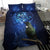 New Zealand Tui Bird Matariki Bedding Set Maori New Year with Galaxy Fern