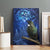 New Zealand Tui Bird Matariki Canvas Wall Art Maori New Year with Galaxy Fern