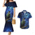 New Zealand Tui Bird Matariki Couples Matching Mermaid Dress and Hawaiian Shirt Maori New Year with Galaxy Fern