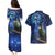 New Zealand Tui Bird Matariki Couples Matching Puletasi and Hawaiian Shirt Maori New Year with Galaxy Fern