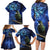 New Zealand Tui Bird Matariki Family Matching Long Sleeve Bodycon Dress and Hawaiian Shirt Maori New Year with Galaxy Fern