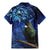 New Zealand Tui Bird Matariki Family Matching Mermaid Dress and Hawaiian Shirt Maori New Year with Galaxy Fern