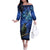 New Zealand Tui Bird Matariki Family Matching Off The Shoulder Long Sleeve Dress and Hawaiian Shirt Maori New Year with Galaxy Fern