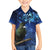 New Zealand Tui Bird Matariki Family Matching Off The Shoulder Long Sleeve Dress and Hawaiian Shirt Maori New Year with Galaxy Fern