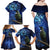 New Zealand Tui Bird Matariki Family Matching Off Shoulder Maxi Dress and Hawaiian Shirt Maori New Year with Galaxy Fern