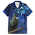 New Zealand Tui Bird Matariki Family Matching Off Shoulder Maxi Dress and Hawaiian Shirt Maori New Year with Galaxy Fern